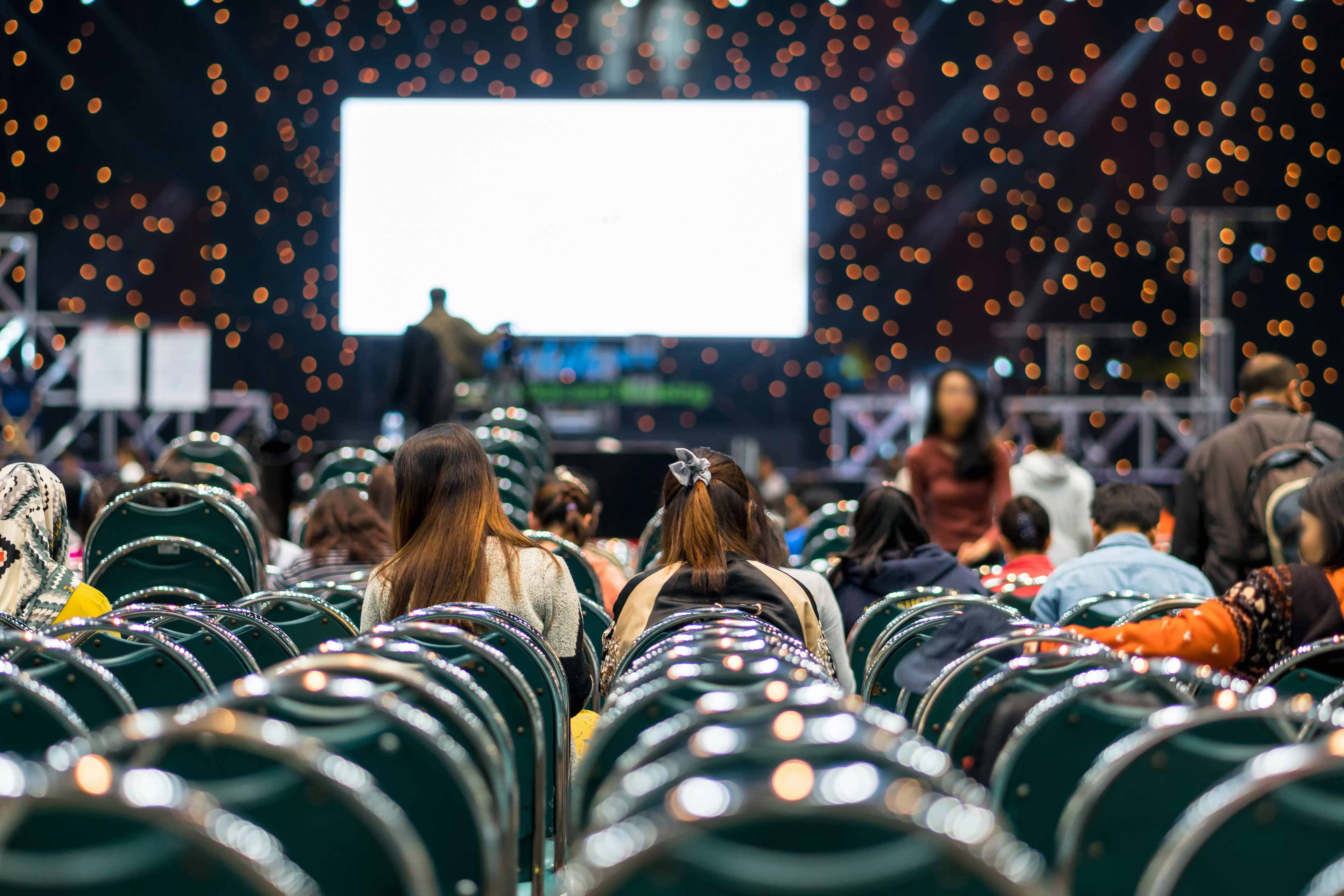 rear view of audience in the conference hall